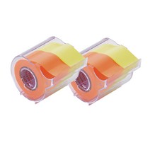 모모팝 메모롤 점착 메모지 테이프 25mm, 오렌지, 레몬, 2개