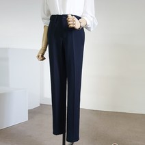 여성용 히든 밴딩 슬림 일자핏 슬랙스