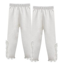 플레이몰 여아용 레이스 셔링 레깅스 2p