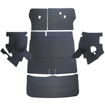 차팡 풀커버 일반 원단 차량용 트렁크매트 블랙 앤 블랙 + 벨크로 까끌이 15p + 보들이 15p, 올 뉴 투싼 5인승(스피커 유)