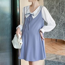 마켓에이 레이스카라 퍼프 임부 원피스