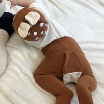 아동용 꽃사슴 유발레깅스 보넷세트