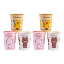 릴팡 브라운앤프렌즈 단단한 피크닉컵 BF6200 3종 x 2p, 혼합색상, 1세트