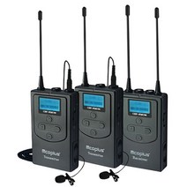 엠코플러스 무선마이크 송신기 2p + 수신기 세트, UHF-WMU96 TX, RX