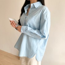 이지스튜디오 여성용 런던 오버핏 루즈핏 남방