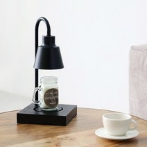 마켓비 NEW SAMONY 미니 버튼 캔들워머 GU10 KS2306T + 미니 캔들 랜덤발송 + 할로겐 램프, 블랙