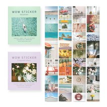 모노라이크 와우 스티커 2종 세트, Vacation, Fragrant days, 1세트