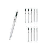 유니볼 원 중성 잉크펜 0.38mm, 그린블랙, 10개