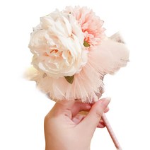 유앤미 실크 플라워 볼펜, 라이트핑크, 1개