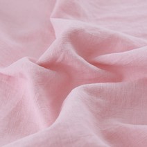 코튼빌 8수 무지 바이오워싱 퓨어린넨, 캔디핑크