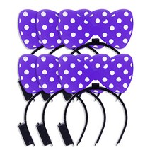 LED점등 리본 머리띠, 라벤더, 6개