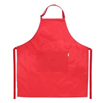 더해피 성인 방수 무지 앞치마 버클 목끈형 대, 레드, 1개