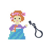 꾹꾹 디폼블럭 DIY 세트 8mm + 열쇠고리 랜덤발송, 춘향이(H03), 1세트