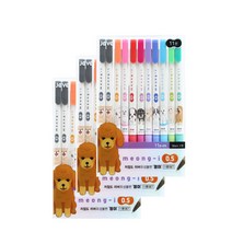 자바펜 멍이 10색 저점도 러버유성볼펜 11종 세트 0.5mm, 혼합색상, 3개