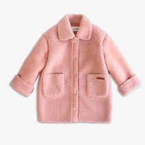 일라엘 아동용 셋인 배색 무스탕