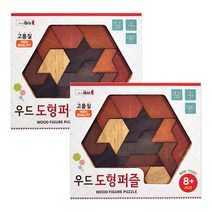 아이비스 우드 도형 퍼즐 SP11514 2p, 혼합색상