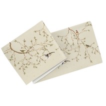 알럽홈 린넨 단색 꽃나무 테이블러너, 베이지도화, 50 x 180 cm