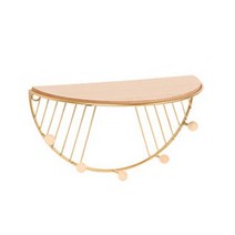 JH컴퍼니 반원 벽걸이 선반 골드, 1개