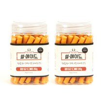 웰메이드 도그빼로 강아지 간식 250g, 황태당근, 2개