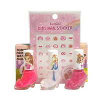 투미니 어린이 프린세스 수성 매니큐어   스티커 랜덤발송, BS세트(핑크, 체리핑크, 투명), 1세트