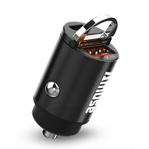 어뮤즈 나노 차량용 PD3.0 + QC3.0 듀얼 고속충전기, NCG-07-BLK, 혼합색상