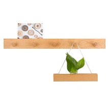 5단 우드 벽행거, 혼합색상, 1개입