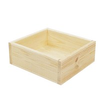 나무 상자 우드 수납박스27 높이 4.5cm, 원목색, 1개
