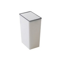 크림스퀘어 원터치 종량제 휴지통 10L, 화이트, 1개