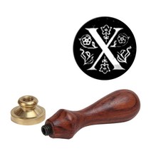 씰링 황동 인장, 알파벳 X, 1개