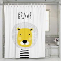 브레이브 패브릭 샤워커튼 180 x 180 cm, 1개