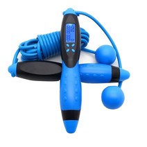 2in1 실내용 디지털 LED 줄넘기, 블랙블루