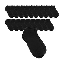 남성용 국산 스포츠 카바 양말 20켤레, 블랙