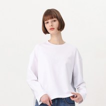 베이직하우스 여성용 CP분또우븐 배색 맨투맨 HUTS2203
