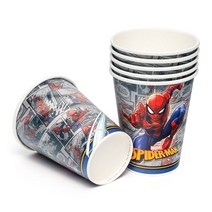 디즈니 마블 종이 파티컵 스파이더맨 코믹패턴 290ml, 1000개입, 1박스