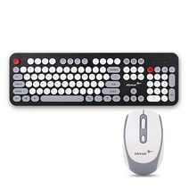 CJ이엔엠엔엔투스 무선 키보드 + 마우스 세트, 일반형, EWKM-04, BLACK + GRAY