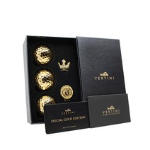 베르티니 황금 골프공 3p + 볼마커 선물 세트, 1세트