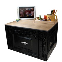 킨톤 캄무드 폴딩박스 캠핑테이블 63L + 상판, 블랙(폴딩박스), COO12(상판테이블)