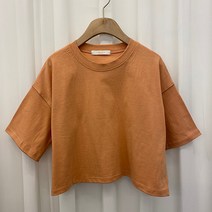 안다로미 여성용 크롭 컬러풀 파스텔 티셔츠