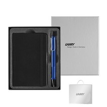 LAMY 사파리 볼펜 + 기프트 노트 세트, 블루, 1세트