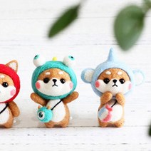 블루링 양모니들펠트 DIY 세트, 1세트, 상어 시바