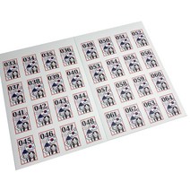 룩아트 꾸니니 곰신 네임 우표스티커 공군 33~64, 흰색 무광 코팅, 1세트