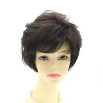 끌레오라미 크라운 고열사 인조통가발 S111 + 망 + 똑딱이 3p, 흑갈색(가발), 단일색상(망), 혼합색상(똑딱이), 1세트