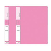 A4 세로형 링 클리어화일 80p, 분홍색, 2개
