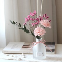 라라포푸리 카네이션 드라이플라워 디퓨저 선물세트 피치, 6 라벤더