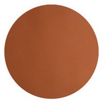 원형 투톤 가죽 플레이스매트, 브라운 / 블랙, 38cm