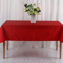 사각사각 방수 테이블보 직사각 대형, 레드, 180 x 145 cm