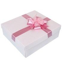 핑크한지 리본 선물상자, XL, 1개