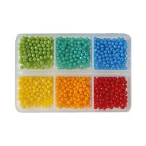 샤론델 크리스탈 비즈반지 DIY 만들기 세트, 무지개 타입, 1세트