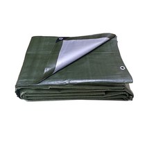 그라운드시트 양면 투톤 코팅 방수천막 3.6 x 5.4 m, OLIVE GREEN + SILVER, 1개