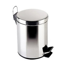 무소음 스텐 페달 휴지통 더스트박스 5L, 혼합색상